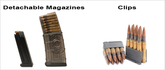 difference between a clip and magazine