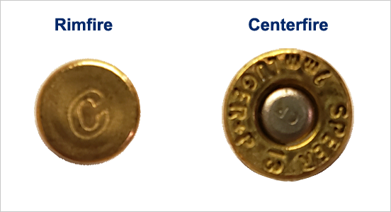 closeup of a rimfire cartridge